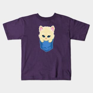 Kitten In The Pocket Kids T-Shirt